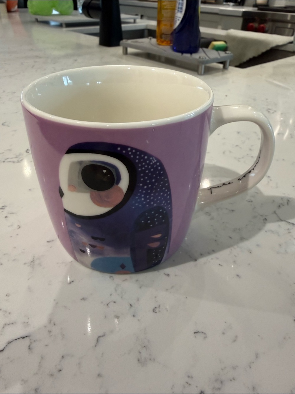 Purple Owl Ceramic Mug